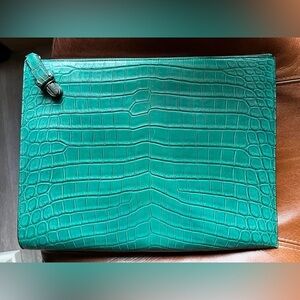 $14,000 Bottega Veneta Crocodile Alligator Leather Document Folio Portfolio